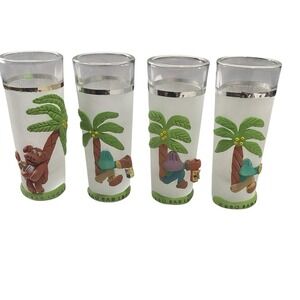 Mexico Tropics Souvenir Shot FrostedGlass 3D Cabo San Lucas Set 4 (see all pics)